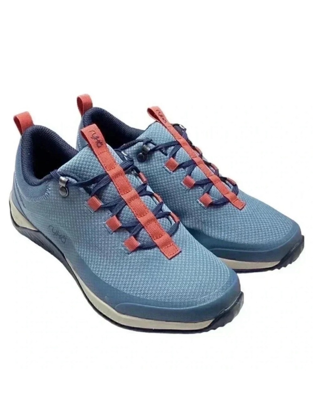 Ryka Trail Shoes Womens 9 Wide 39 Blue Echo Low Outdoor Mesh Lace Up Sneaker NEW